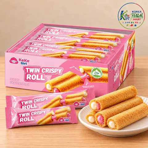 Milk Strawberry Flavor Crispy Roll 1 Pc